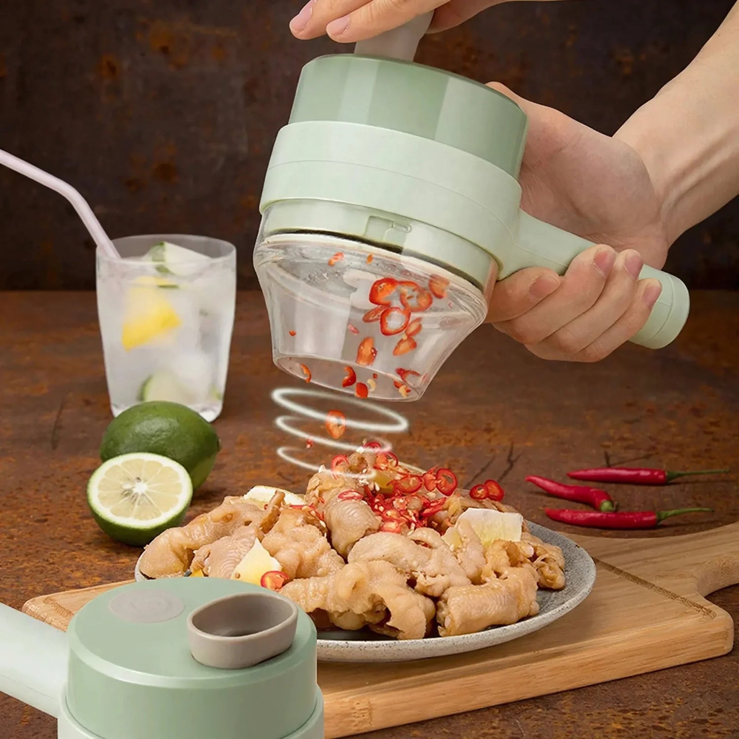 Electric Handheld Vegetable Cutter Slicer Multifunctional Food Chopper Compact Durable And Easy To Use Kitchen Too