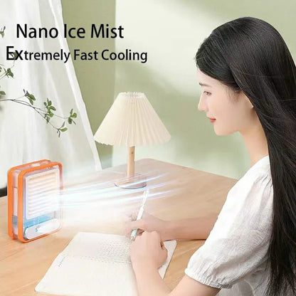 Rechargeable Portable Desktop Air Conditioner USB Mini Air Cooler Fan