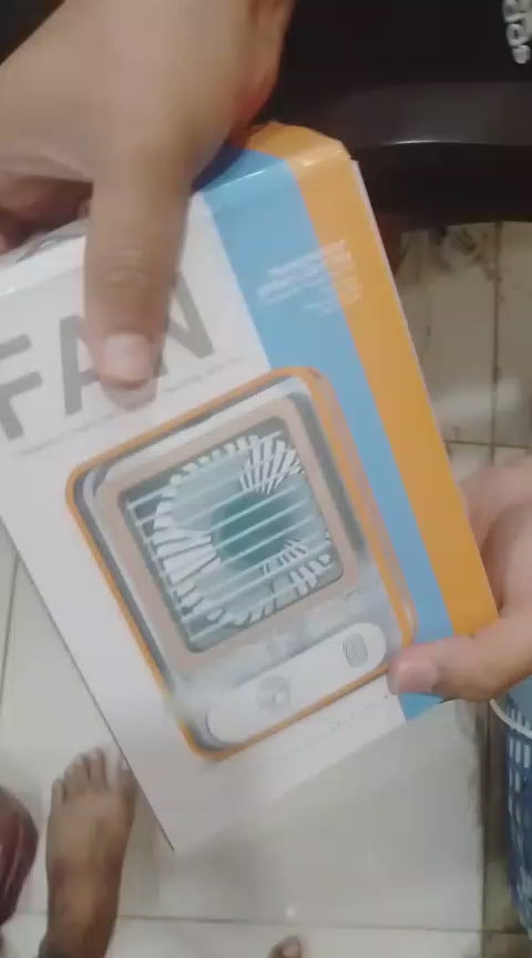 Rechargeable Portable Desktop Air Conditioner USB Mini Air Cooler Fan