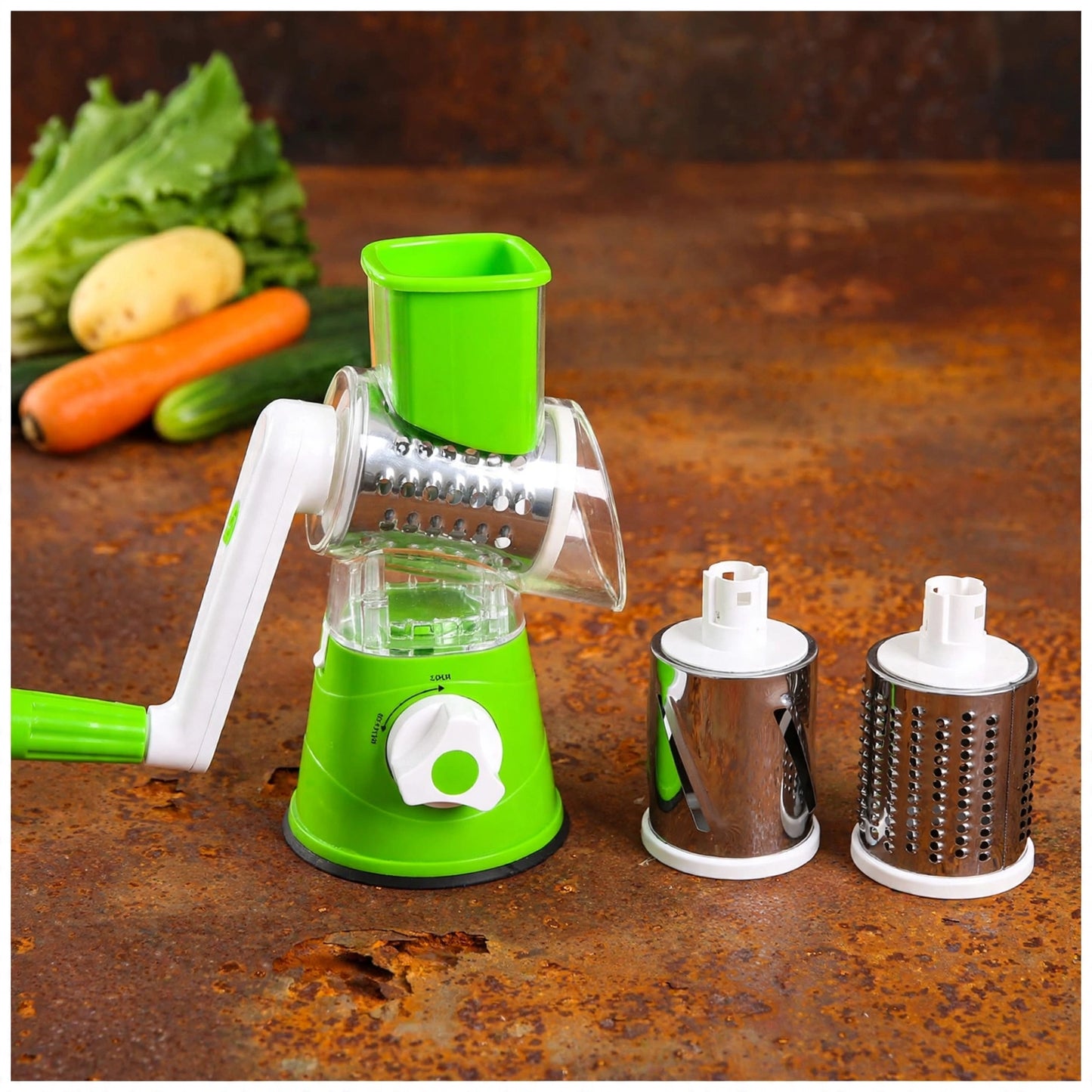 Multifunctional Hand Crank Drum Vegetable Cutter